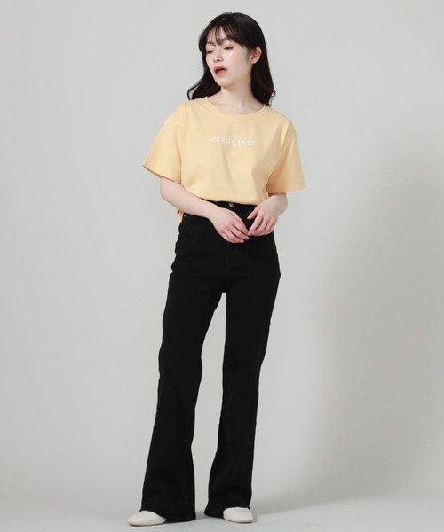 archives(アルシーヴ)の「ピグメントプリントTシャツ(Tシャツ/カットソー・レディース・ブルー/オフホワイト/オレンジ/ブラック・MEDIUM)」の19枚目の写真