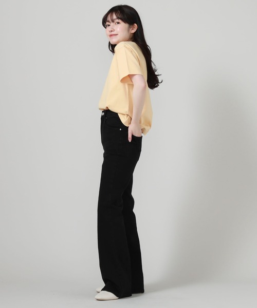 archives(アルシーヴ)の「ピグメントプリントTシャツ(Tシャツ/カットソー・レディース・ブルー/オフホワイト/オレンジ/ブラック・MEDIUM)」の20枚目の写真