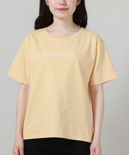 archives(アルシーヴ)の「ピグメントプリントTシャツ(Tシャツ/カットソー・レディース・ブルー/オフホワイト/オレンジ/ブラック・MEDIUM)」の16枚目の写真