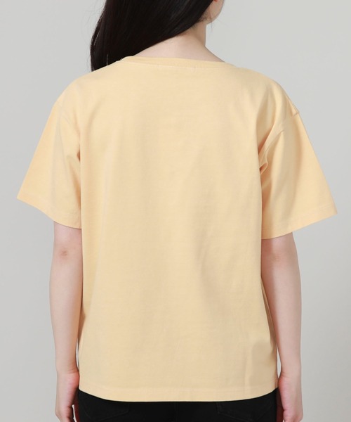 archives(アルシーヴ)の「ピグメントプリントTシャツ(Tシャツ/カットソー・レディース・ブルー/オフホワイト/オレンジ/ブラック・MEDIUM)」の6枚目の写真