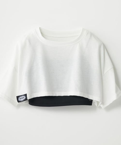 repipi armario（レピピ アルマリオ）の「【repipi armario/レピピアルマリオ】キッズキャミブラ短丈Tシャツセット（Tシャツ/カットソー・キッズ・ブラック/ホワイト・160/150/140/170）」の13枚目の写真