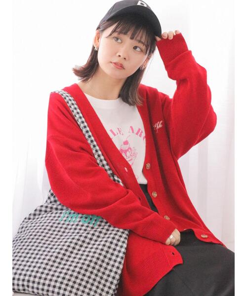 ehka sopo（エヘカソポ）の「Vネック刺繍カラフルカーディガン（カーディガン/ボレロ・レディース・ブルー/ブラック/イエロー/ピンク/グリーン/レッド・F）」の9枚目の写真