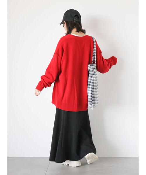 ehka sopo（エヘカソポ）の「Vネック刺繍カラフルカーディガン（カーディガン/ボレロ・レディース・ブルー/ブラック/イエロー/ピンク/グリーン/レッド・F）」の11枚目の写真