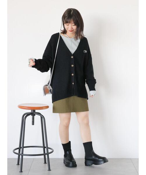 ehka sopo（エヘカソポ）の「Vネック刺繍カラフルカーディガン（カーディガン/ボレロ・レディース・ブルー/ブラック/イエロー/ピンク/グリーン/レッド・F）」の14枚目の写真