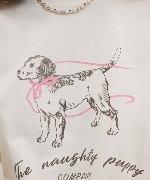 Fano Studios(ファノ ストゥディオズ)の「クルーネック ドッグリボン プリントTシャツ FC24S117【Fano Studios】(Tシャツ/カットソー・レディース・ホワイト・S/M/L)」の6枚目の写真