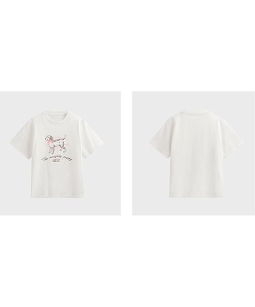 Fano Studios(ファノ ストゥディオズ)の「クルーネック ドッグリボン プリントTシャツ FC24S117【Fano Studios】(Tシャツ/カットソー・レディース・ホワイト・S/M/L)」の4枚目の写真