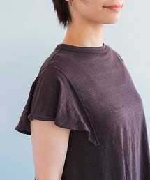 Tシャツ/カットソー（ブラウン/茶色系・フリル）ファッション