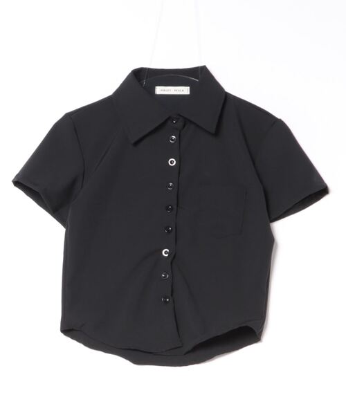 HALEY PESCA（ヘーリーペスカ）の「HALEY PESCA/クロップド半袖シャツ（シャツ/ブラウス・レディース・ブラック/ホワイト/ブルー・SMALL/MEDIUM/LARGE）」の11枚目の写真