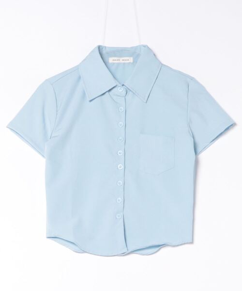 HALEY PESCA（ヘーリーペスカ）の「HALEY PESCA/クロップド半袖シャツ（シャツ/ブラウス・レディース・ブラック/ホワイト/ブルー・SMALL/MEDIUM/LARGE）」の12枚目の写真