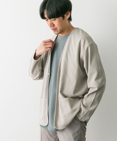URBAN RESEARCH DOORS（アーバンリサーチドアーズ）の「『UR TECH ひやサラクール』エアドライカーディガン（カーディガン/ボレロ・メンズ・ライトブルー/チャコールグレー/ライトグレー・MEDIUM/LARGE）」の6枚目の写真
