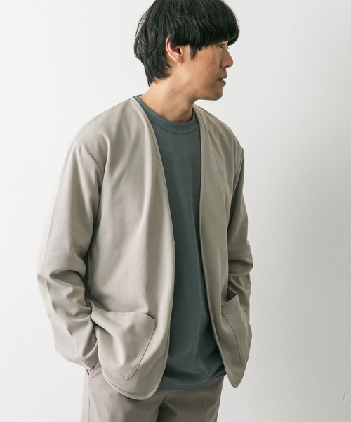 URBAN RESEARCH DOORS（アーバンリサーチドアーズ）の「『UR TECH ひやサラクール』エアドライカーディガン（カーディガン/ボレロ・メンズ・ライトブルー/チャコールグレー/ライトグレー・MEDIUM/LARGE）」の8枚目の写真