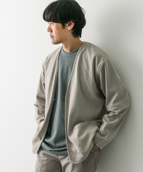 URBAN RESEARCH DOORS（アーバンリサーチドアーズ）の「『UR TECH ひやサラクール』エアドライカーディガン（カーディガン/ボレロ・メンズ・ライトブルー/チャコールグレー/ライトグレー・MEDIUM/LARGE）」の9枚目の写真
