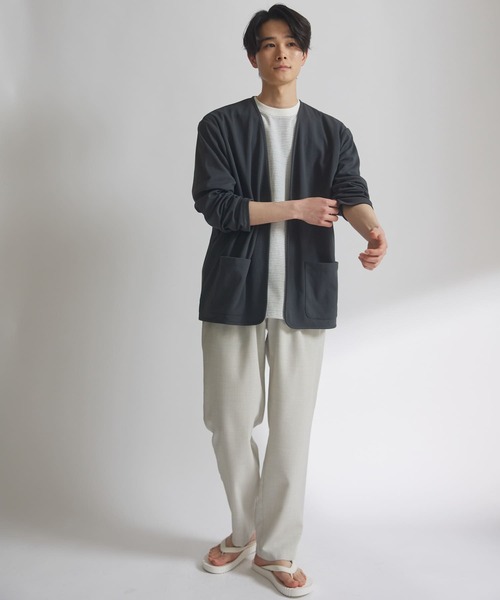 URBAN RESEARCH DOORS（アーバンリサーチドアーズ）の「『UR TECH ひやサラクール』エアドライカーディガン（カーディガン/ボレロ・メンズ・ライトブルー/チャコールグレー/ライトグレー・MEDIUM/LARGE）」の15枚目の写真