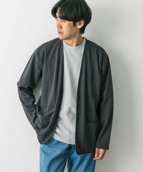 URBAN RESEARCH DOORS（アーバンリサーチドアーズ）の「『UR TECH ひやサラクール』エアドライカーディガン（カーディガン/ボレロ・メンズ・ライトブルー/チャコールグレー/ライトグレー・MEDIUM/LARGE）」の18枚目の写真
