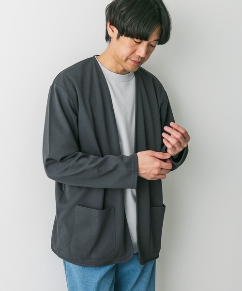 URBAN RESEARCH DOORS（アーバンリサーチドアーズ）の「『UR TECH ひやサラクール』エアドライカーディガン（カーディガン/ボレロ・メンズ・ライトブルー/チャコールグレー/ライトグレー・MEDIUM/LARGE）」の20枚目の写真