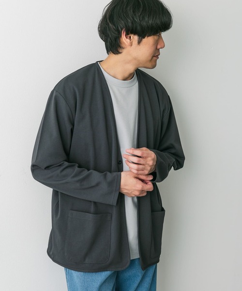 URBAN RESEARCH DOORS（アーバンリサーチドアーズ）の「『UR TECH ひやサラクール』エアドライカーディガン（カーディガン/ボレロ・メンズ・ライトブルー/チャコールグレー/ライトグレー・MEDIUM/LARGE）」の21枚目の写真