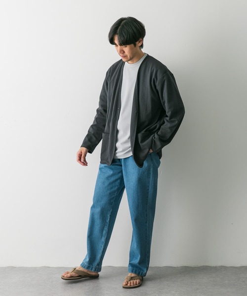 URBAN RESEARCH DOORS（アーバンリサーチドアーズ）の「『UR TECH ひやサラクール』エアドライカーディガン（カーディガン/ボレロ・メンズ・ライトブルー/チャコールグレー/ライトグレー・MEDIUM/LARGE）」の22枚目の写真