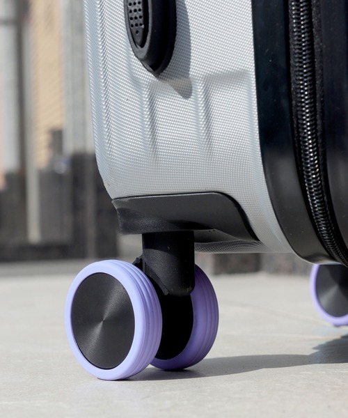 florist(フローリスト)の「【8点+おまけ4点セット】キズ防止・騒音軽減◎スーツケースキャスターシリコン保護カバー(スーツケース/キャリーバッグ・レディース・オレンジ/ブルー/ピンク/グレー/ブラック/パープル・ONESIZE)」の4枚目の写真