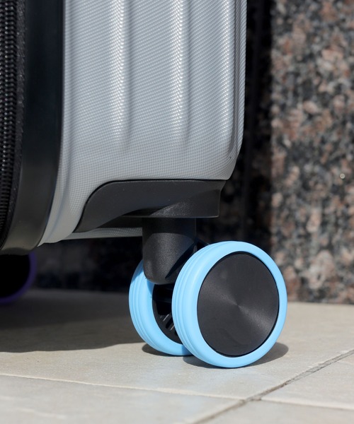 florist(フローリスト)の「【8点+おまけ4点セット】キズ防止・騒音軽減◎スーツケースキャスターシリコン保護カバー(スーツケース/キャリーバッグ・レディース・オレンジ/ブルー/ピンク/グレー/ブラック/パープル・ONESIZE)」の3枚目の写真