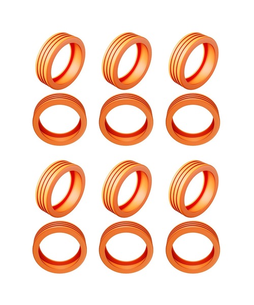 florist(フローリスト)の「【8点+おまけ4点セット】キズ防止・騒音軽減◎スーツケースキャスターシリコン保護カバー(スーツケース/キャリーバッグ・レディース・オレンジ/ブルー/ピンク/グレー/ブラック/パープル・ONESIZE)」の10枚目の写真