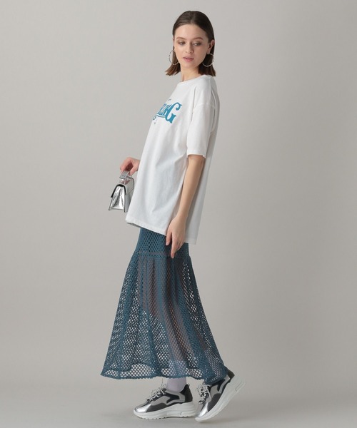 hue メッシュフレアロングスカート 黒 JUNOAH｜callautiaメッシュフレアスカート | Rakuten Fashion