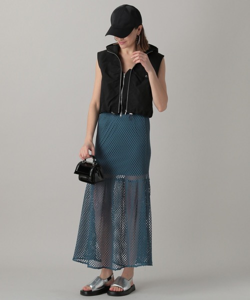 FOREVER 21(フォーエバー トゥエンティーワン)の「【2024SS】メッシュフレアロングスカート(スカート・レディース・アイボリー/ブラック/ブルー・FREE)」の12枚目の写真