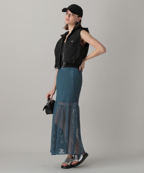 FOREVER 21(フォーエバー トゥエンティーワン)の「【2024SS】メッシュフレアロングスカート(スカート・レディース・アイボリー/ブラック/ブルー・FREE)」の13枚目の写真