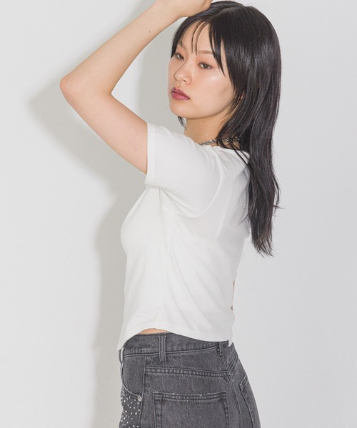 セール】スクエアネックコンパクトT（Tシャツ/カットソー