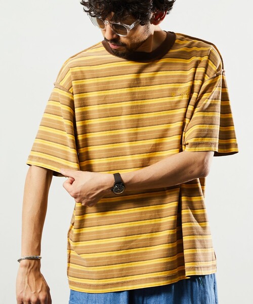 Jonas Claesson（ジョナスクレアッソン）の「JONAS CLAESSON/ジョナスクレアッソン Insideout Sun Fun border Tee/インサイドアウト サン ファン Tシャツ/リバーシブル/リラックスフィット（Tシャツ/カットソー・メンズ・マスタード/パープル/ブラック・MEDIUM/LARGE）」の20枚目の写真