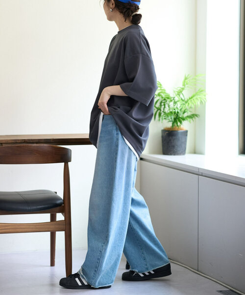 CIAOPANIC TYPY(チャオパニックティピー)の「梨地プレーティングフェイクレイヤードTee(Tシャツ/カットソー・メンズ・チャコールグレー/グレイッシュベージュ/ダークグリーン/ブルー・MEDIUM/LARGE)」の15枚目の写真