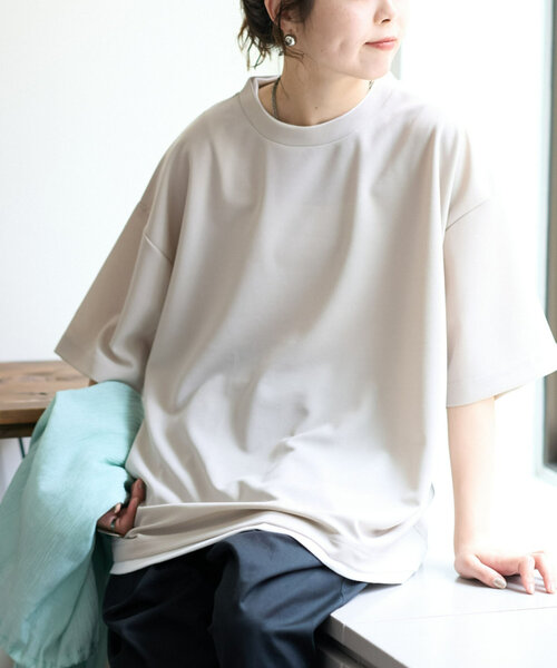 CIAOPANIC TYPY(チャオパニックティピー)の「梨地プレーティングフェイクレイヤードTee(Tシャツ/カットソー・メンズ・チャコールグレー/グレイッシュベージュ/ダークグリーン/ブルー・MEDIUM/LARGE)」の18枚目の写真