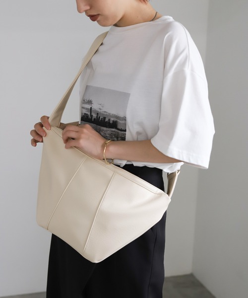 小物 moca920 セール】切替デザインショルダーバッグ（ショルダーバッグ