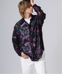 Jacquard sheer long sleeve shirt / ジャガード シアー長袖シャツ unisex