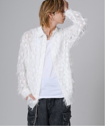 Jacquard sheer long sleeve shirt / ジャガード シアー長袖シャツ unisex