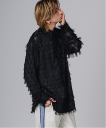 Jacquard sheer long sleeve shirt / ジャガード シアー長袖シャツ unisex