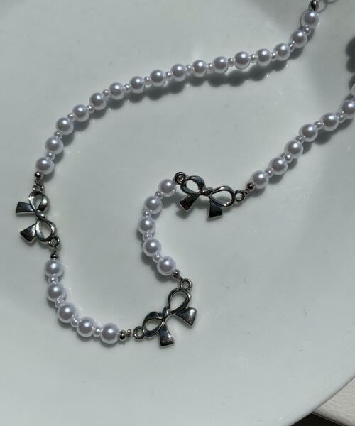 WEGO(ウィゴー)の「WEGO/ミニリボンパールネックレス(ネックレス・レディース・その他1・FREE)」の5枚目の写真