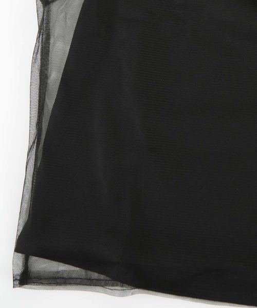 titivate（ティティベイト）の「チュールレイヤードノースリーブTシャツ（Tシャツ/カットソー・レディース・オフホワイト/ブラック・M）」の16枚目の写真