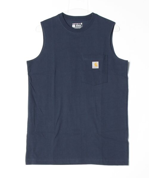 Carhartt（カーハート）の「【carhartt】カーハート WORKWEAR POCKET SLEEVELESS T-SHIRT タンクトップ ノースリーブ Tシャツ 100374（タンクトップ・メンズ・ヘザーグレー/ネイビー/ブラック・L/M/S/XL）」の5枚目の写真