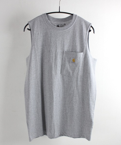 Carhartt（カーハート）の「【carhartt】カーハート WORKWEAR POCKET SLEEVELESS T-SHIRT タンクトップ ノースリーブ Tシャツ 100374（タンクトップ・メンズ・ヘザーグレー/ネイビー/ブラック・L/M/S/XL）」の7枚目の写真