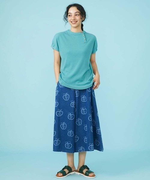Jocomomola(ホコモモラ)の「Desvio アイレットジャカードカットソー(Tシャツ/カットソー・レディース・アイボリー/ブラック/ダークインディゴブルー・40)」の17枚目の写真