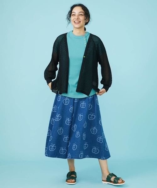 Jocomomola(ホコモモラ)の「Desvio アイレットジャカードカットソー(Tシャツ/カットソー・レディース・アイボリー/ブラック/ダークインディゴブルー・40)」の16枚目の写真