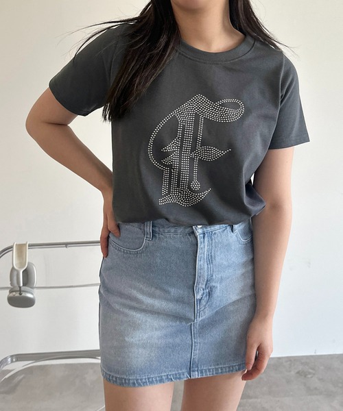 apres jour mignon(アプレジュールミニョン)の「【apres jour mignon SOIE】バックプリントデニムミニスカート【ZOZOTOWN限定アイテム】(デニムスカート・レディース・ライトブルー/グレー・X-LARGE/フリー)」の12枚目の写真