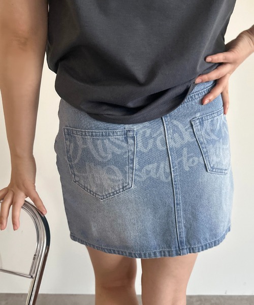 apres jour mignon(アプレジュールミニョン)の「【apres jour mignon SOIE】バックプリントデニムミニスカート【ZOZOTOWN限定アイテム】(デニムスカート・レディース・ライトブルー/グレー・X-LARGE/フリー)」の20枚目の写真