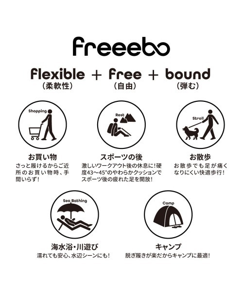 freeebo(フリーボ)の「【freeebo】リカバリー風サンダル(サンダル・レディース・ホワイト/ベージュ/ブラック・S/M/L)」の10枚目の写真