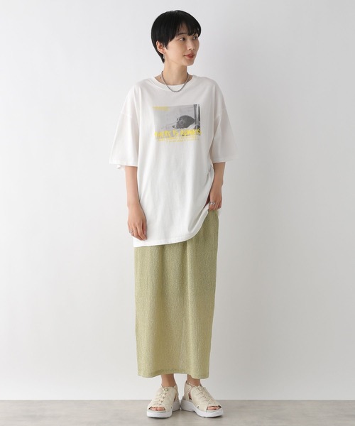 LEPSIM(レプシィム)の「チュニックPHOTO-T 121991(Tシャツ/カットソー・レディース・オフホワイト/ホワイト/チャコールグレー/グレー・FREE)」の15枚目の写真