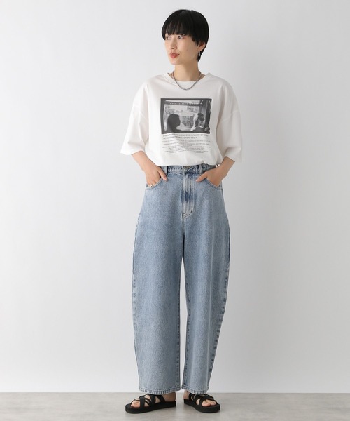 LEPSIM(レプシィム)の「チュニックPHOTO-T 121991(Tシャツ/カットソー・レディース・オフホワイト/ホワイト/チャコールグレー/グレー・FREE)」の11枚目の写真