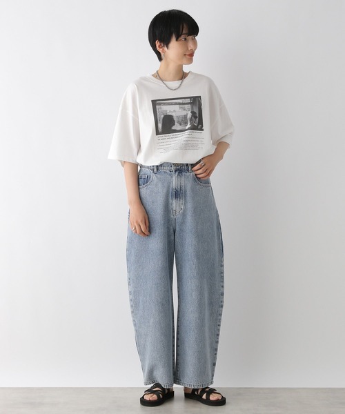 LEPSIM(レプシィム)の「チュニックPHOTO-T 121991(Tシャツ/カットソー・レディース・オフホワイト/ホワイト/チャコールグレー/グレー・FREE)」の18枚目の写真