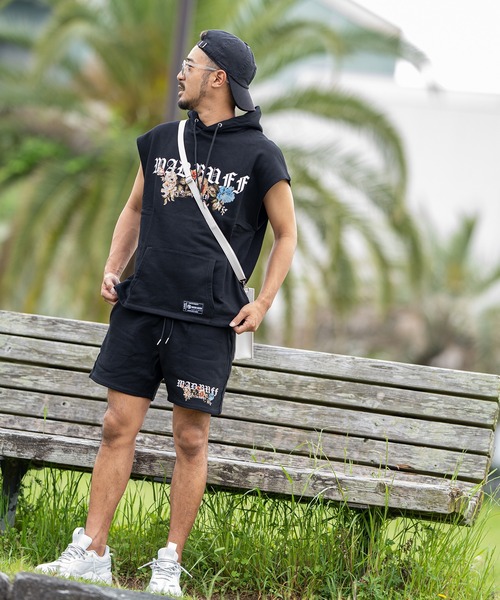 adamsJUGGLER(アダムスジャグラー)の「W/R マッドノースリーブパーカー(タンクトップ・メンズ・ブラック/グレー・XL/L/M)」の9枚目の写真