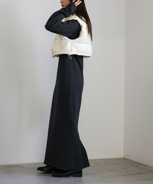 select MOCA（セレクトモカ）の「中綿ショートベスト（ダウンベスト・レディース・ブラック/アイボリー・FREE）」の7枚目の写真