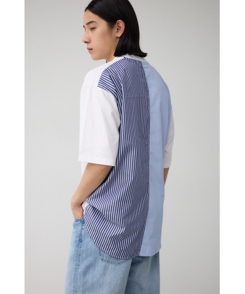 AZUL by moussy(アズールバイマウジー)の「シャツスウィッチングトップス(Tシャツ/カットソー・メンズ・グレー系その他/ホワイト系その他/ブラック系その他・LARGE/MEDIUM)」の5枚目の写真